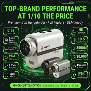 Custom China Factory Golf Rangefinder with 13 Months Warranty 2000M Long Range ±0.5 Yard PGA Slope OEM Supplier