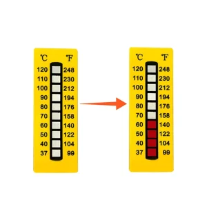 Custom Food Reversible Thermometer High Temperature Monitoring Sensor Indicator Adhesive Label Sensitive Color Changing Sticker