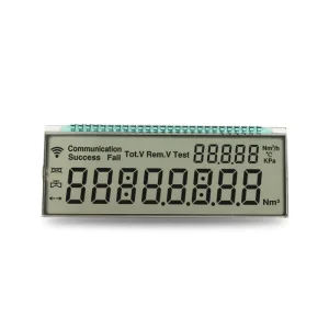Custom HTN LCD Energy Meter Display Positive Reflective Screen 8 Digit 7 Segment Monochrome LCD Manufacturer Custom LCD Display