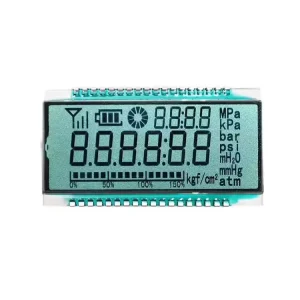 Custom HTN Segment LCD Display Module with Battery Signal Indicator for Multi Unit Digital Pressure Measuring Gauge