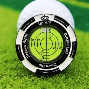 Custom Industrial Acrylic Double Sided Golf Slope Reader Bubble Level Marker with Golfer Silhouette Design