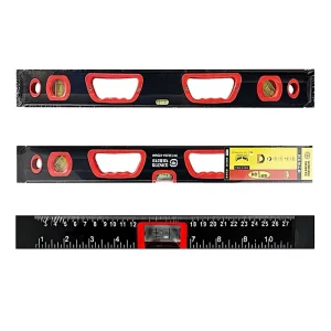 Custom Industrial Grade Heavy Duty Aluminum Spirit Level High Precision Shockproof Vials with Double Sided Scale Measuring Tool