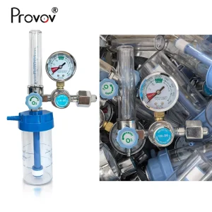 Custom Inlet Connection CGA540 G5/8 Gas Cylinder 0-15 LPM Medical Oxygen Flow Meter Regulator Inhaler with Humidifier Bottle