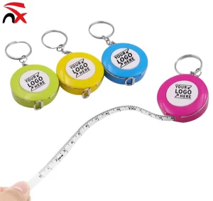 Custom Logo Keychain Measuring Tape 150cm Retractable Mini Tape Measure for Promotional Gifts