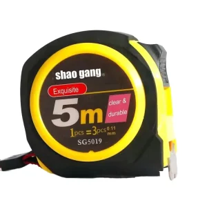 Custom Logo Self Winding Tape Measure with PP Plastic Shell Steel Blade Imperial Measurement Easy Readable