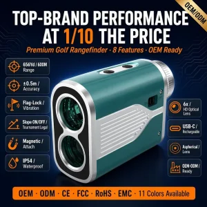 Custom Printed Golf Laser Rangefinder Client Logo Available 600M Range IP54 Waterproof Manufacturer
