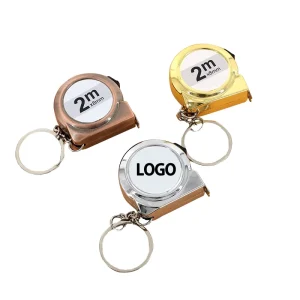 Custom Retro Cartoon Metric Inch Measuring Tape Small Mini Keychain 3-Meter Metric Tape Measure for Sewing