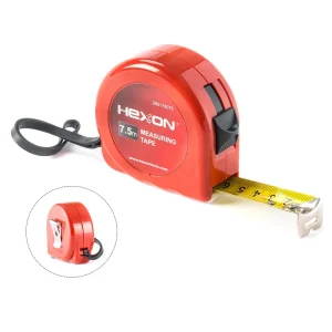 Custom Tape Measure with Logo Red ABS Case Easy to Read Metric Scale Retractable Blade and Lock Button