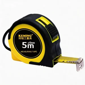 Customizable 16 Feet Retractable Steel Metal Tape Measure Professional Print Logo Yellow Round Engineers Tool
