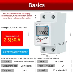 Customizable 2P Electronic Energy Meter