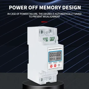 Customizable 2P Single Phase Communication Electronic Energy Meter Class 1.0 Accuracy 60A LCD Display 0-999999.9 kWh