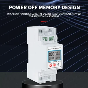 Customizable 2P Single Phase Communication Electronic Energy Meter Fireproof PC Housing Compact Size Surge Protection