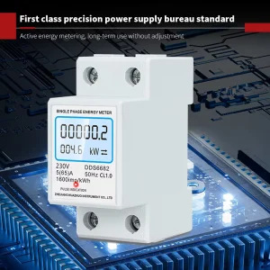 Customizable 2P Single Phase Energy Meter Class 1.0 Accuracy LCD Display 230V/220V 10 Year Lifespan 24/7 Technical Support