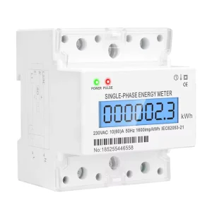 Customizable 4P Single Phase Electronic Energy Meter Class 1.0 Accuracy 100A Max Current LCD Display