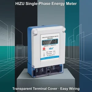 Customizable DIN Rail Wall Mounted Single Phase Rural Grid Electronic Energy Meter Class 1.0 Accuracy 100A Max Current 10 Year