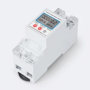 Customizable Din Rail Single Phase Electronic Energy Meter RS485 Communication Class 1.0 Accuracy 5 60A Range LCD Display