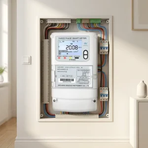 Customizable Full Featured Three-Phase Electronic Active Energy Meter Class 1.0 Accuracy 100A Max Current LCD DTS6682 0 999999.9