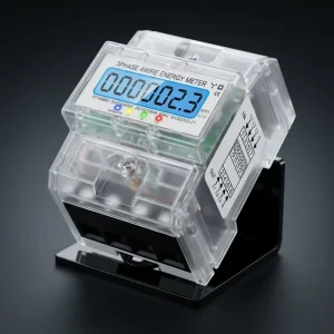 Customizable Three Phase Transparent Electronic Energy Meter Anti fraud Credit Meter Fireproof PC Housing Tamper Proof LCD