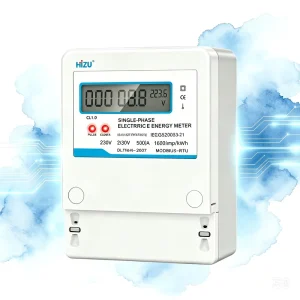 Customizable Wall Mounted Single Phase 100A Electronic Energy Meter Credit Meter Fireproof PC Housing Class 1.0 Accuracy
