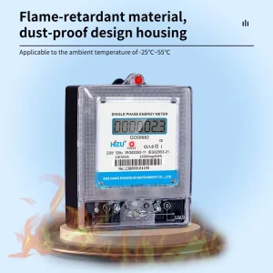 Customizable Wall Mounted Single Phase Electronic Active Energy Meter Class 1.0 Accuracy 100A Max Current Sealed Terminal Bulk