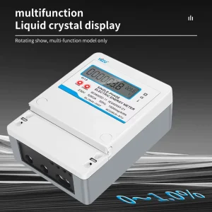 Customizable Wall-Mounted Single-Phase Electronic Energy Meter Credit Meter Fireproof PC Housing Active Energy Meter Class 1.0