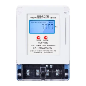 Customizable Wall Mounted Single Phase IC Card Prepaid Electronic Energy Meter Class 1.0 Accuracy 100A Max Current LCD Display