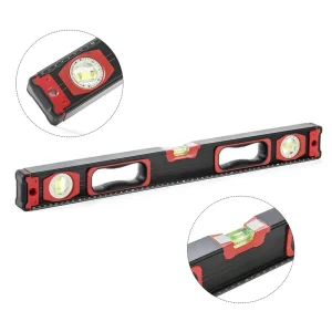 Customized Aluminum Alloy Shock Resistant Metric Scale Spirit Level 3 Different Bubbles Spirit Level