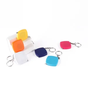 Customized Logo Colorful High Quality Mini Keychain Tape Measure with Different Color