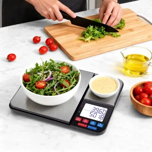 Customized Stainless Steel Digital Kitchen Food Scale Double Platform Auto Shut Accurate Lightweight Weight Measuring