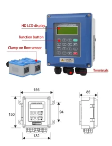 Customized Wall Mounted Flowmeter Ultrasonic Liquid Flow Meter Ultrasonic Water Flow Sensor