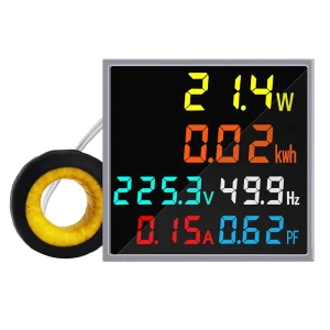 D48 Electronic Monitoring Energy Meter Measure Voltage Current Power Factor Frequency Smart Meter AC50-300V 100A