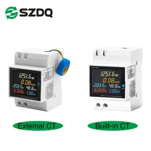D52-2066 6-in-1 Digital Energy Frequency Meter Single Phase AC Monitor LCD Display KWH Power Pots Measurement Accuracy