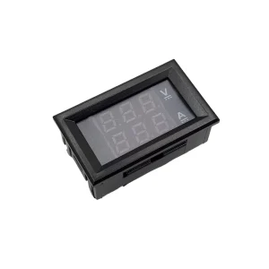 DC 0 100V 10A Digital Voltmeter Ammeter Dual Display Voltage Detector Panel Mount 0.28″ Red Blue LED