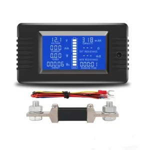 DC 0 200V 100A 300A Voltmeter Ammeter Car Battery Tester Capacity Resistance Electricity Voltage Meter Monitor 12v 24v 48v 96v