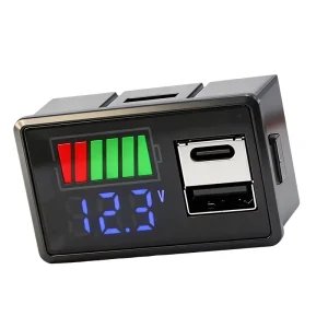DC 4V-30V Voltage and Power Dual Display Power Meter Battery Charge Level Meter USB Power Meter