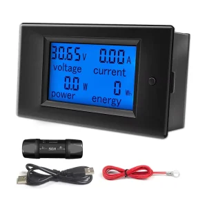 DC 6.5 100V 50A 2m USB LCD Display Multimeter Digital Voltage and Current Power Energy Meter Ammeter Voltmeter 12V Wattmeter