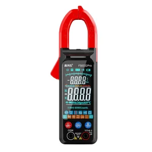 DC AC 600V Auto-ranging Digital Clamp Meter Multi Tester Multimeter 2.5″ Backlight Colorful LCD 600-60M