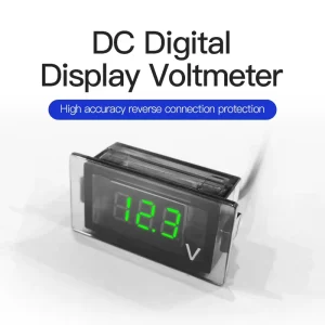 DC Digital Voltmeter LED Digital Display Voltage Meter Panel Mount DC Voltage Tester Gauge for Car Motorcycle Battery Monitor