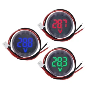DC5-100V Digital Voltmeter LED Digital Display Circular Voltmeter Car Voltage Current Meter Volt Detector Tester Monitor Panel