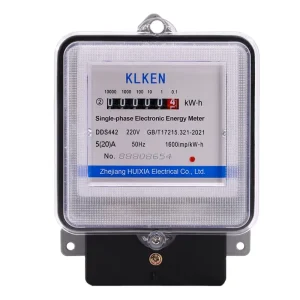 DDS High Precision Class 1.0 Single Phase Energy Meter 220V 20A 0-9999.9 kWh for Household Power Consumption Monitoring