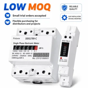 DDS1709-C Electric Power Meter Single Phase kWh Meter DIN Rail 230V Energy Monitoring Device