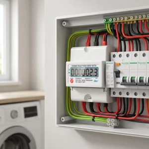 DDS6682 Single Phase DIN Rail KWH Meter Class 1.0 Accuracy 80A Max MODBUS RTU Tamper Proof Fireproof PC Housing LCD Display