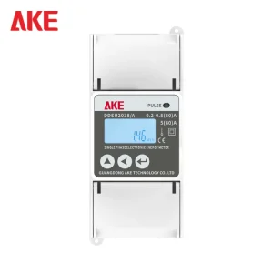 DDSU2038/A Smart Single Phase Din Rail Energy Meter RS485 LCD Display Prepaid Function Over/Under Voltage Protection Class 0.5