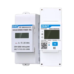 DDSU666 220V 5(60)A Single Phase Electronic LCD Display Watt Hour Meter Panel Current Meter DIN Rail Energy Meter