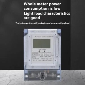 DDSY Single Phase Kilowatt Hour Meter with Prepaid Electricity and IC Card LCD Display Household Use Class 1 Accuracy 220V