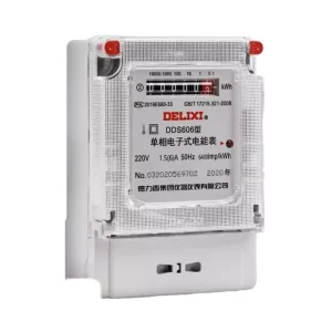 DELIXI DDS606 High-Precision Single-Phase Power Meter 220V Household Digital Display Easy Installation 2.0 Accuracy Class