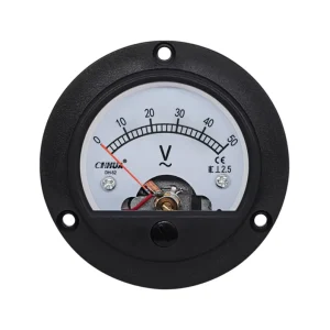 DH-52 AC Voltage Meter Pointer Display AC5V 10V 15V AC20V AC25V AC30V AC50V AC100V AC150V AC200V Diameter 65.5mm