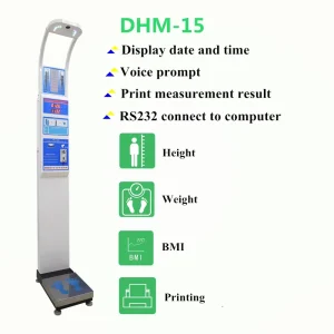 DHM 15 Height Weight Scale 10inch Body Fat Machine Coin Operated Weight and Height Scale