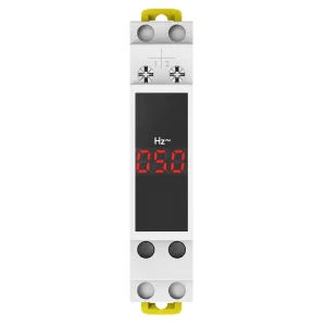 DIN Rail Single Phase Frequency Meter AC80-500V 0-99Hz Digital LED Frequency Monitor Panel Meter