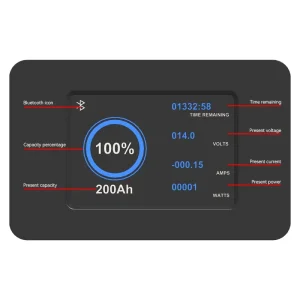 500Amp Smart Shunt Battery Monitoring System LCD BT RS485 ABS Capacity Volt Meter for Lithium Lead Acid Lifepo4